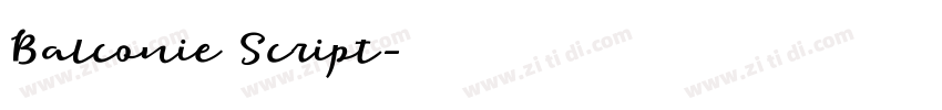 Balconie Script字体转换